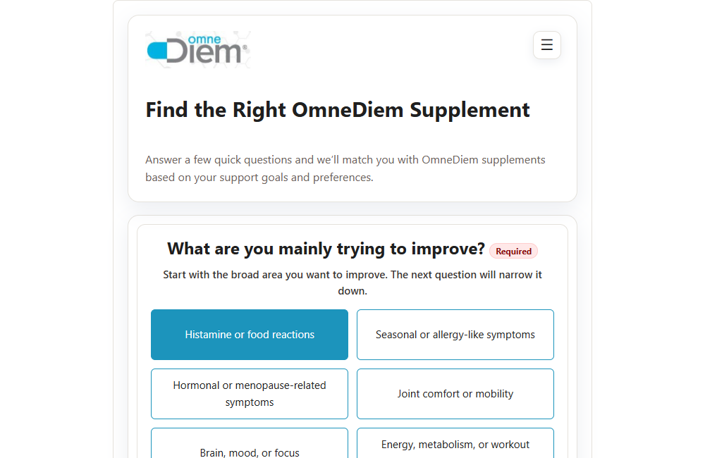 Preview of the Supplements Advisor