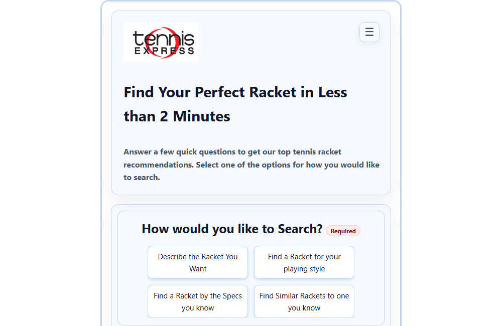 Preview of the Tennis Rackets Advisor